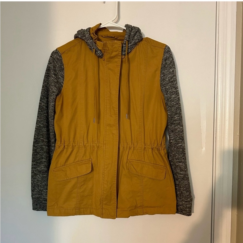 Love Tree Mustard and Gray Utility Jacket